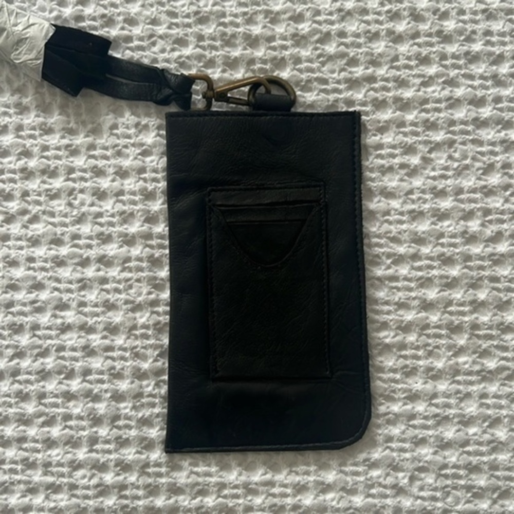 Free People Bright Lights Pouch Lanyard black fits iPhone pro13